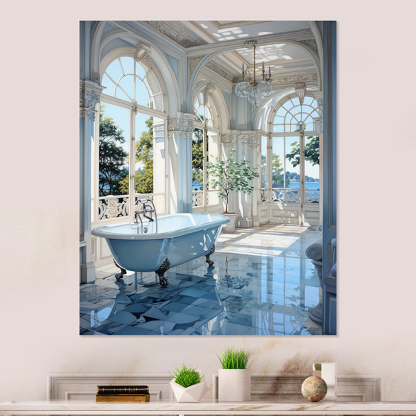 House of Hampton® Bathroom Tranquil Reflections II On Metal Print Wayfair
